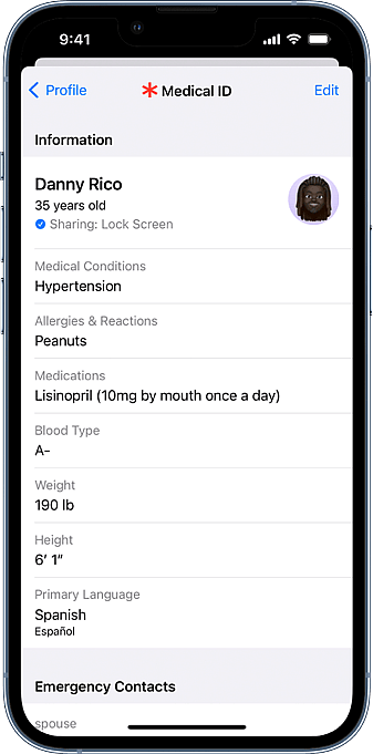 safety settings on your iphone: set up medical id